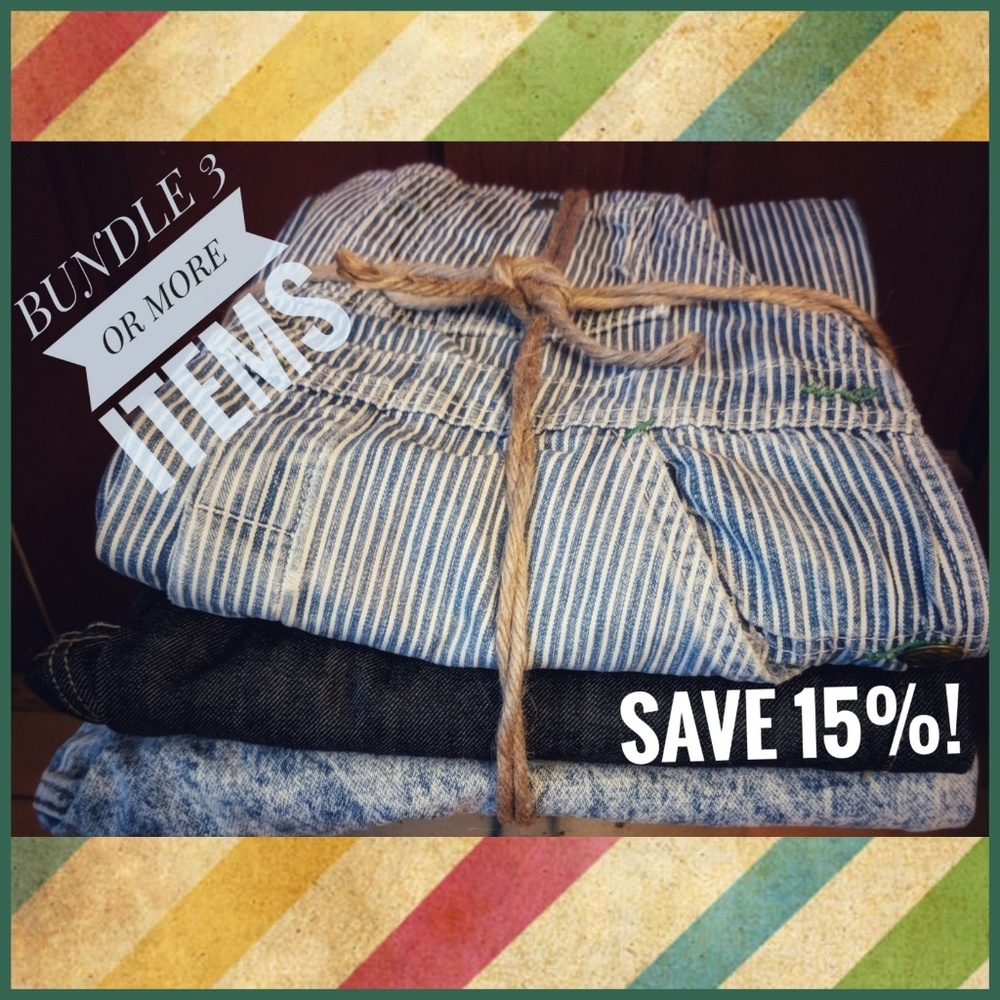 Bundle 3 or more items and save 15%!!